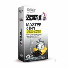 کاندوم تاخیری مدل Master 3 In 1 کدکس 12 عددی|Kodex Nach Master 3in1 Condom 12 Pcs