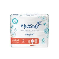 نوار بهداشتی الترا به نرمی ابریشم سایز بزرگ مای لیدی|My Lady Ultra Silky Soft large