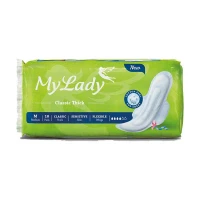 نوار بهداشتی بالدار مدل Classic Green سایز متوسط مای لیدی|May Laydy Classic Green Medium Sanitary Pad