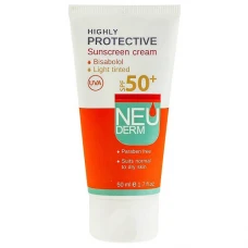 کرم ضد آفتاب هایلی spf50 پروتکتیو نئودرم|Neuderm highly protective sunscreen cream spf50