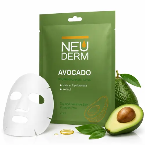 ماسک صورت ورقه ای آووکادو نئودرم|Neuderm avocado Sheet Mask