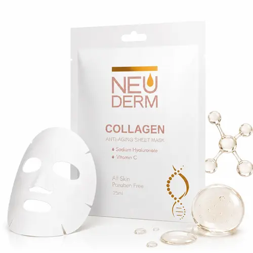 ماسک صورت ورقه ای کلاژن نئودرم|Neuderm Collagen Sheet Mask