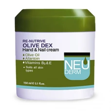 کرم دست و ناخن کاسه ای زیتون نئودرم|Neuderm Olive Dex Hand And Nail Cream 150ml
