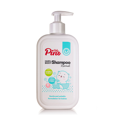 شامپو سر و بدن نوزاد و کودک بدون سولفات 350 گرمی پینو بیبی|Pino Baby Hair&Body Shampoo Normal 350gr