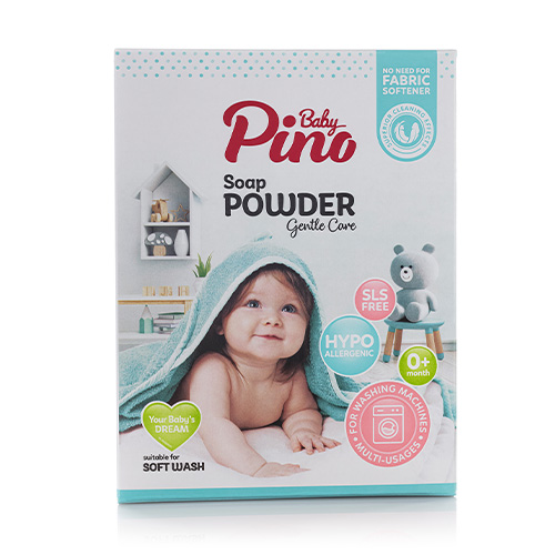 پودر صابون ماشین لباسشویی نوزاد و کودک 400 گرمی پینو بیبی|Pino Baby Soap Powder Gentel Care Washing Machines 400gr