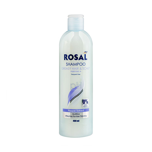  شامپو مخصوص موهای چرب بدون سولفات 400میل رزال|Rosal Treatment Greasy Hair Shampoo For All Greasy Hair&Sculp Purifying 400Ml