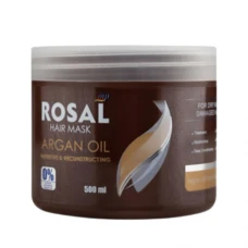 ماسک مو روغن آرگان براق کننده و مغذی بدون سولفات 500 میل رزال|Rosal Sulfate Free Hair Mask Whit Argan Oil 500ml