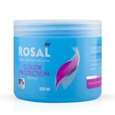 ماسک مو گندم تثبیت کننده موهای رنگ شده و هایلایت بدون سولفات 500میل رزال|Rosal Wheat Protein Hair Mask For Colored&Highlighted Hair 500ml