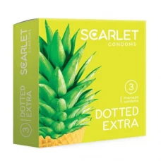 کاندوم خاردار اسکارلت 3 عددی|Scarlet DOTTED EXTRA Condom 3Pcs
