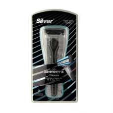 تیغ اسمارت 3 سیستمی 3 لبه 1 عددی سیلور|Silver Smart 3 Shaving Blade 1Pcs