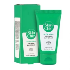 کرم مرطوب‌کننده روز پوست حساس آلوئه‌ورا اسکین شیک | Moisturizing and healing cream for sensitive skin containing Aloe Vera Skin Chic 