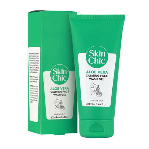 ژل شستشوی صورت مناسب پوست حساس آلوئه‌ورا اسکین شیک | Skin Chic Face Wash Gel Containing Aloe Vera For Sensitive Skin 200 Ml