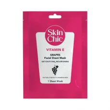 ماسک ورقه‌‌ای ویتامین E با انگور اسکین شیک | Skin Chic Vitamin E Face Mask With Grape Extract 25 ml