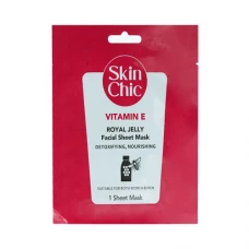 ماسک ورقه‌‌ای ویتامین E با رویال ژلی اسکین شیک | Vitamin E And Royal Jelly Facial Sheet Mask SKIN CHIC