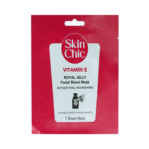 ماسک ورقه‌‌ای ویتامین E با رویال ژلی اسکین شیک | Vitamin E And Royal Jelly Facial Sheet Mask SKIN CHIC