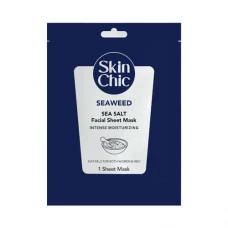 ماسک صورت ورقه‌ای جلبک و نمک دریایی اسکین شیک | Seaweed Sea Salt Fecial Sheet Mask Intense Moisturizing 1pcs SKIN CHIC