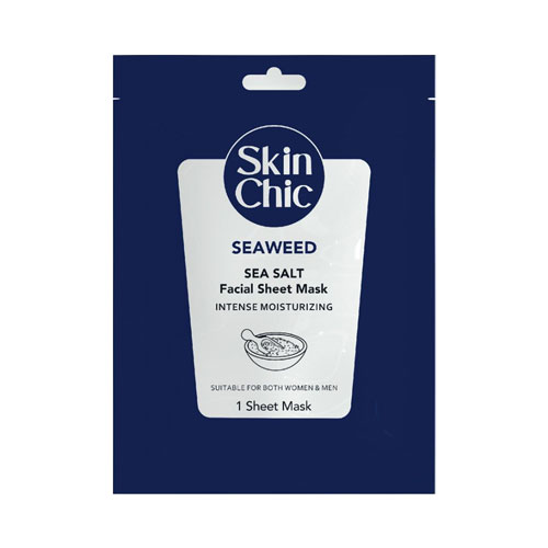 ماسک صورت ورقه‌ای جلبک و نمک دریایی اسکین شیک | Seaweed Sea Salt Fecial Sheet Mask Intense Moisturizing 1pcs SKIN CHIC