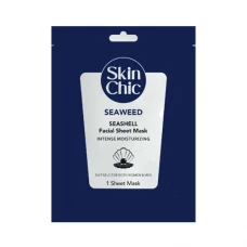 ماسک صورت ورقه‌ای جلبک دریایی و صدف اسکین شیک | Seaweed Facial Sheet Mask Intense Moisturizing Skin Chic