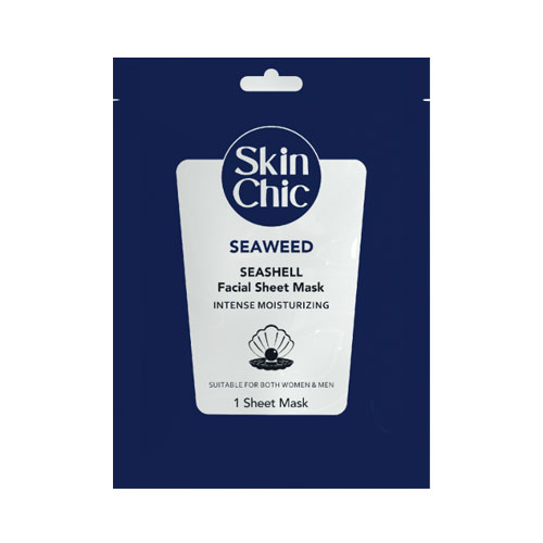 ماسک صورت ورقه‌ای جلبک دریایی و صدف اسکین شیک | Seaweed Facial Sheet Mask Intense Moisturizing Skin Chic