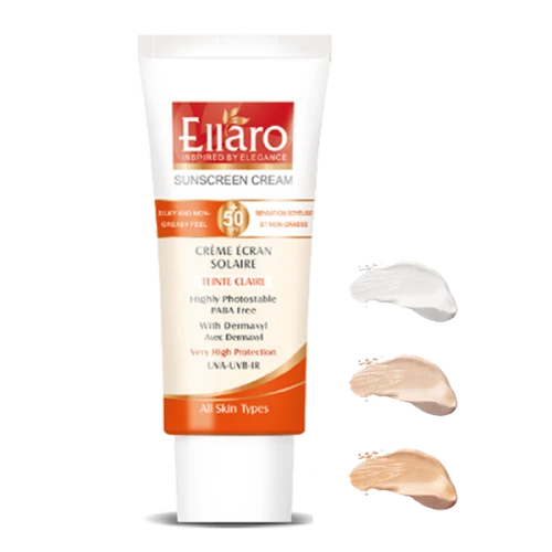 کرم ضد آفتاب الارو  SPF50 مناسب انواع پوست|Ellaro SPF 50 Sunscreen cream 