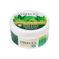 کرم مرطوب‌کننده کاسه‌ای دست و صورت پوست چرب ویتروس|Vitreous Hand And Face Cream For Acneic Skin 150 g