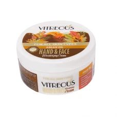 کرم کاسه ای دست و صورت روغن آرگان ویتروس|Vitreous Argan Oil Hand And Face Moisturizing Cream 150 gr