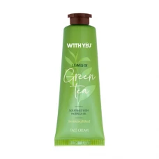 کرم صورت طبیعی حاوی عصاره چای سبز و روغن مورینگا ویت یو|With You Face Cream Green Tea & Moringa Oil
