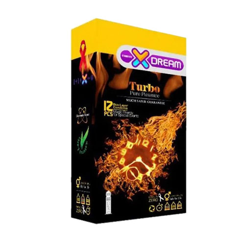 کاندوم خاردار توربو 12تایی ایکس دریم|X DREAM TURBO CONDOMS