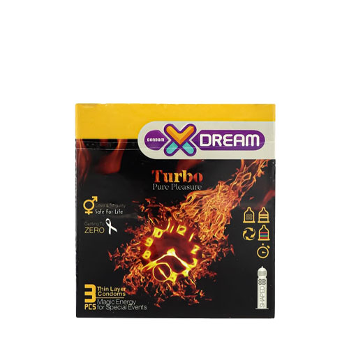 کاندوم خاردار توربو 3تایی ایکس دریم|Condom delayed turbo XDREAM 3 numbers