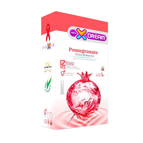 کاندوم تنگ‌کننده انار 12تایی ایکس دریم|xdream extra sensation pomegranate