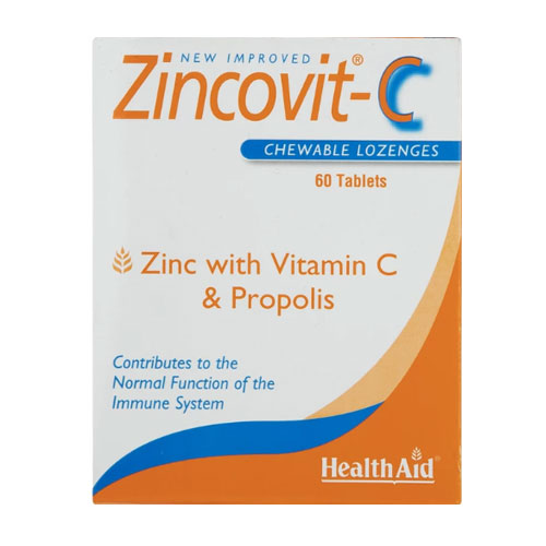 قرص زینکوویت سی هلث اید|zincovit c chewable lozenges 60tables