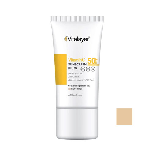 فلوئید ضد آفتاب ویتامین سی SPF50 ویتالیر - تصویر 3