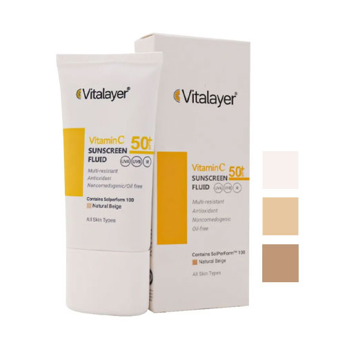 فلوئید ضد آفتاب ویتامین سی SPF50 ویتالیر