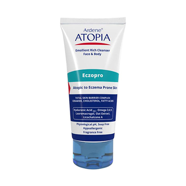 لوسیون شوینده صورت و بدن آتوپیا آردن مدل Eczopro مناسب پوست های خشک و آتوپیک