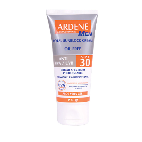 کرم ضد آفتاب SPF 30 فاقد چربی آقایان آردن