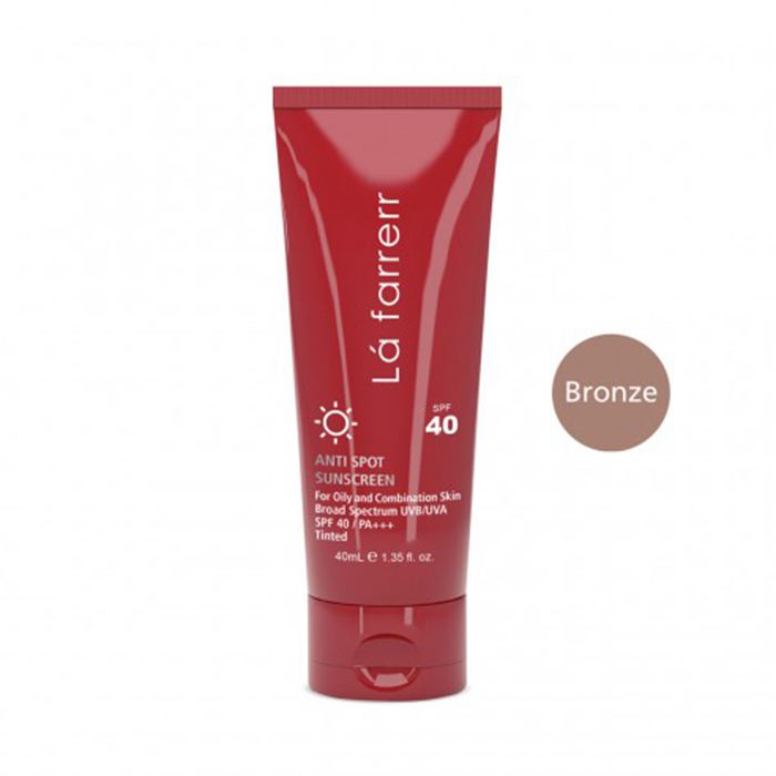 کرم ضد آفتاب و ضد لک رنگی SPF40 مناسب پوست چرب لافارر - تصویر 4