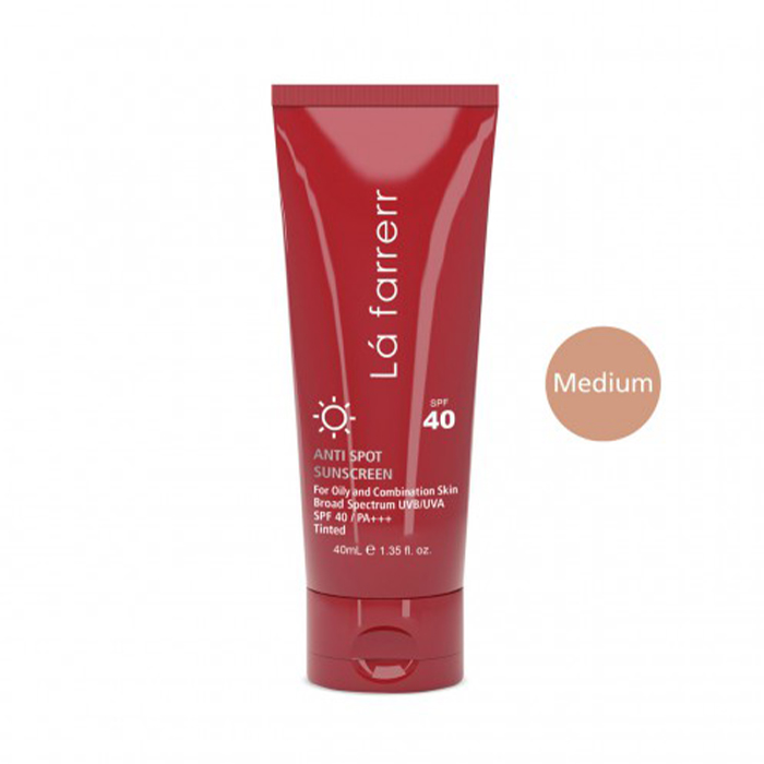 کرم ضد آفتاب و ضد لک رنگی SPF40 مناسب پوست چرب لافارر - تصویر 2