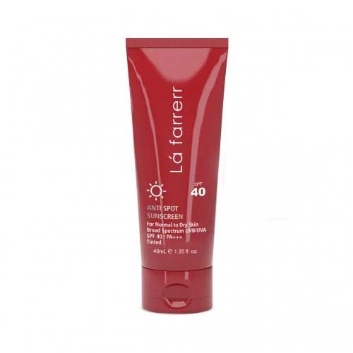 کرم ضد آفتاب و ضد لک  SPF40 مناسب پوست خشک و نرمال لافارر
