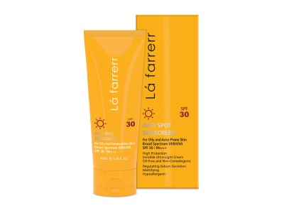 کرم ضد آفتاب و ضد لک SPF30 مناسب پوست چرب لافارر