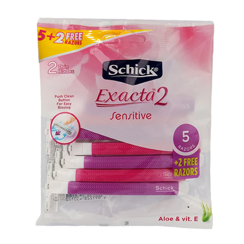 تیغ اصلاح زنانه 2 لبه 7عددی مدل 2 Exacta شیک