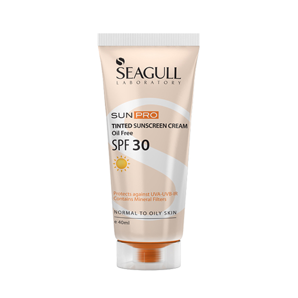 کرم ضد آفتاب رنگی بژ روشن با SPF 30  سی گل 40 میل