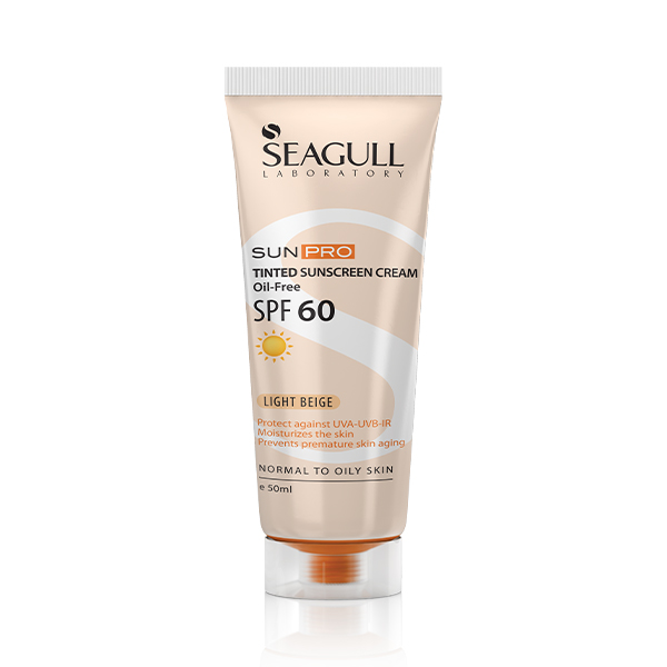 کرم ضد آفتاب رنگی فاقد چربی SPF 60 سی گل