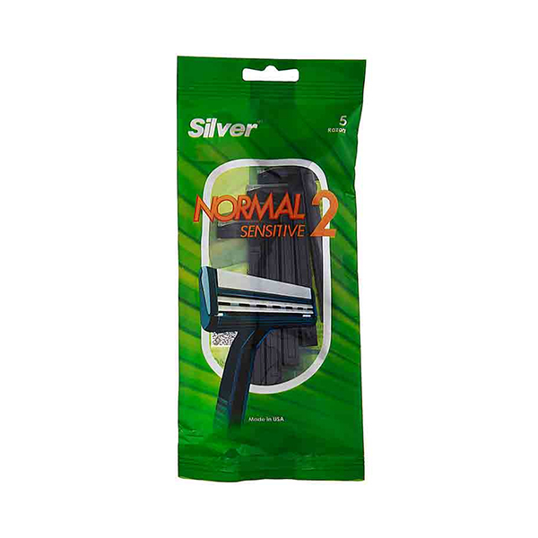 تیغ اصلاح سیلور مدل Normal 2 Sensitive تعداد 5 عدد